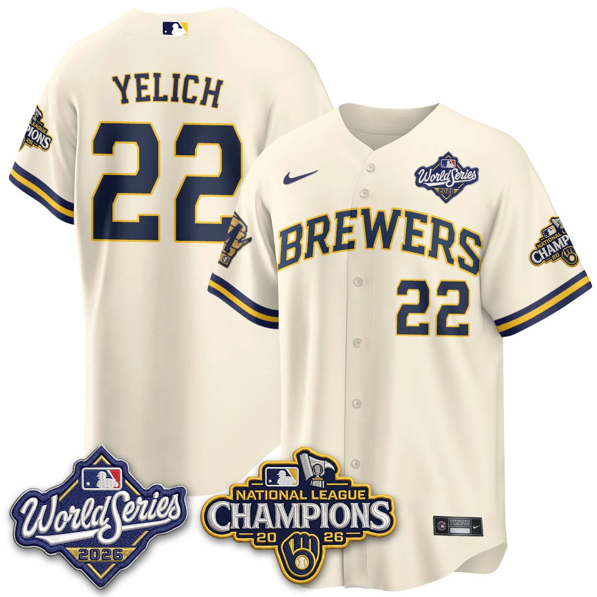 MIL 2026 NL Champions Vapor Jersey - Stitched