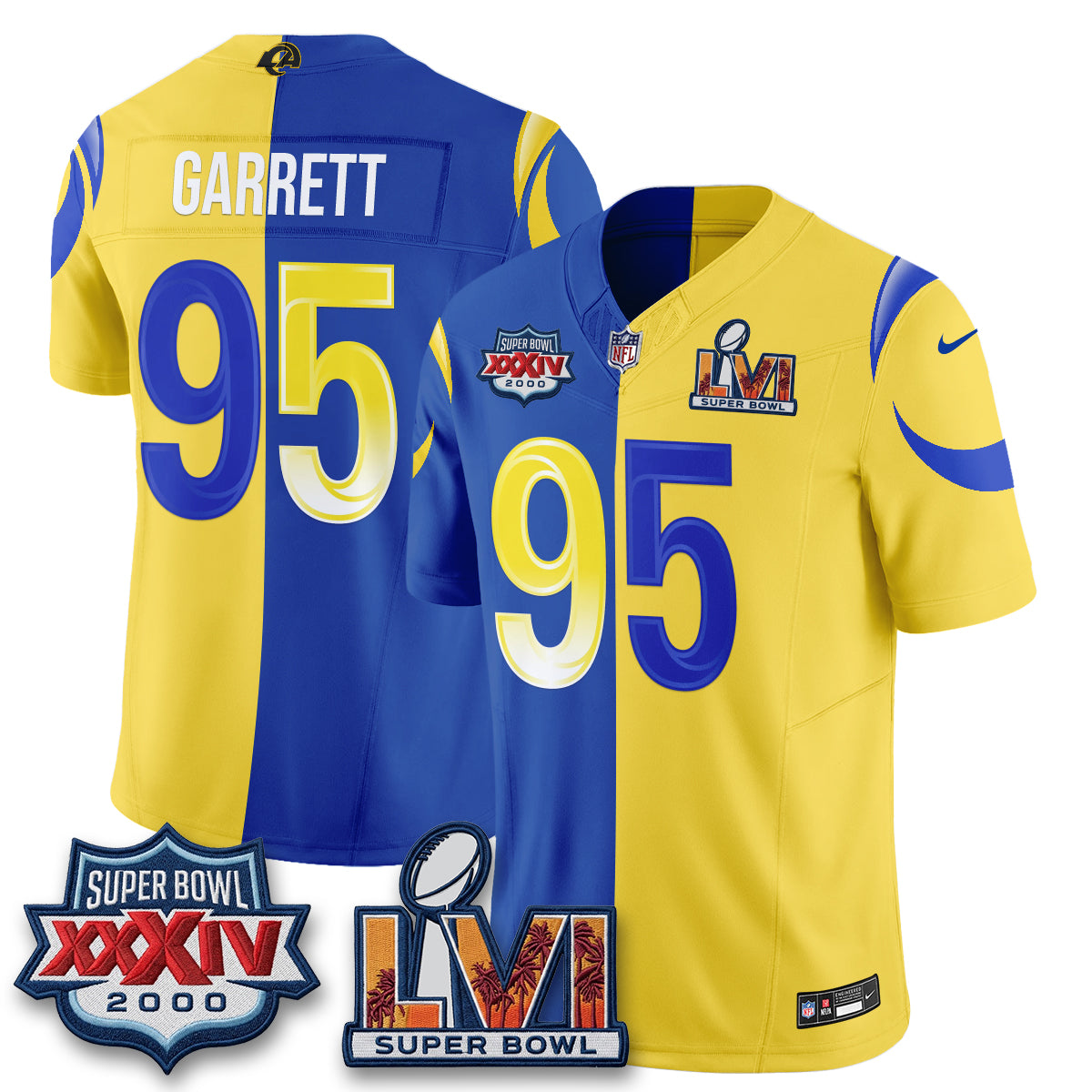 Los Angeles Rams Rivalries Split Vapor Jersey - Stitched