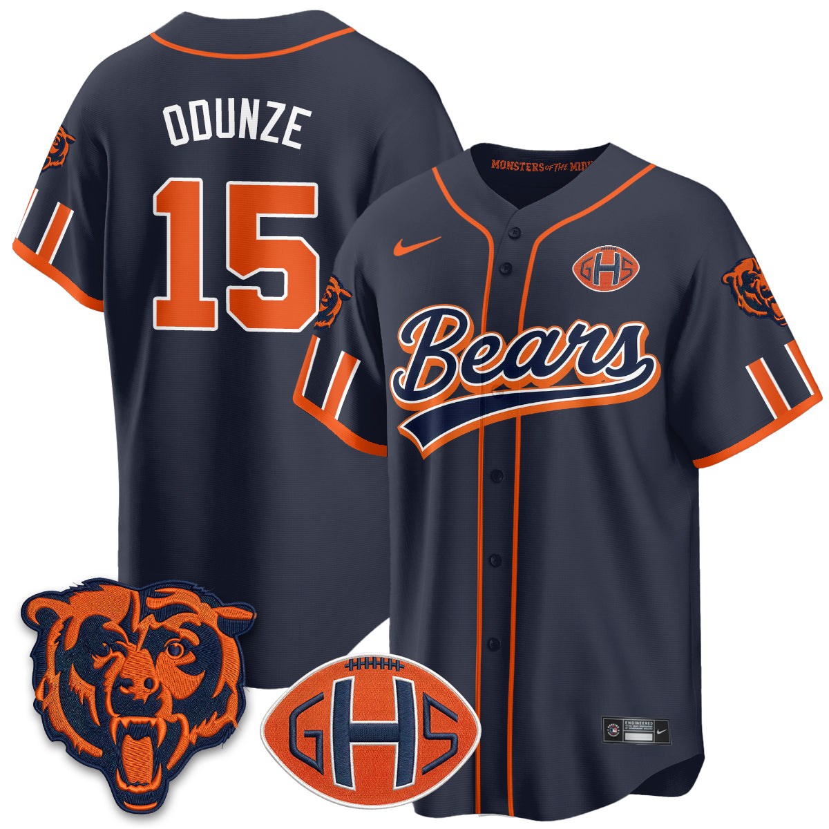 Chicago Bears 2026 Rivalries Baseball Vapor Jersey - Stitched