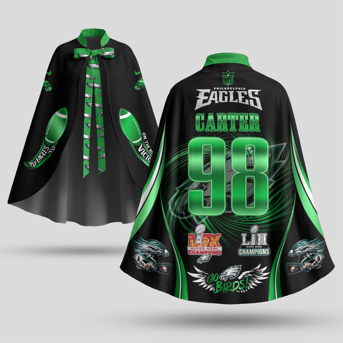 PHI Champions Edition Strap Shawl Cape - Printed