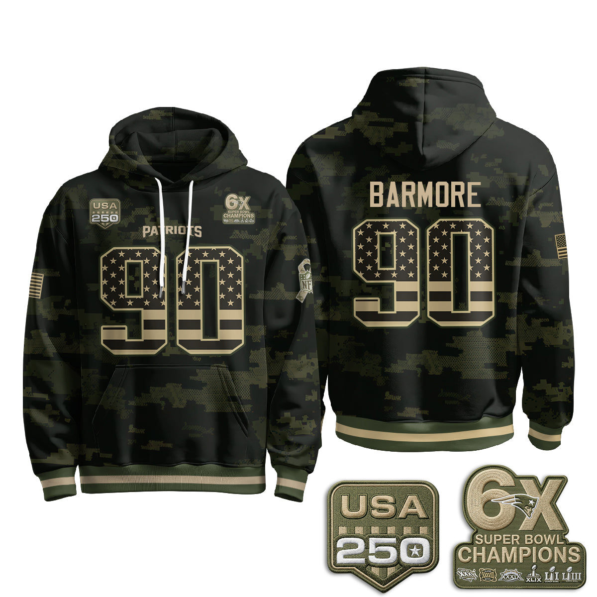 NE 2026 Salute To Service Edition Pullover Hoodie - Printed