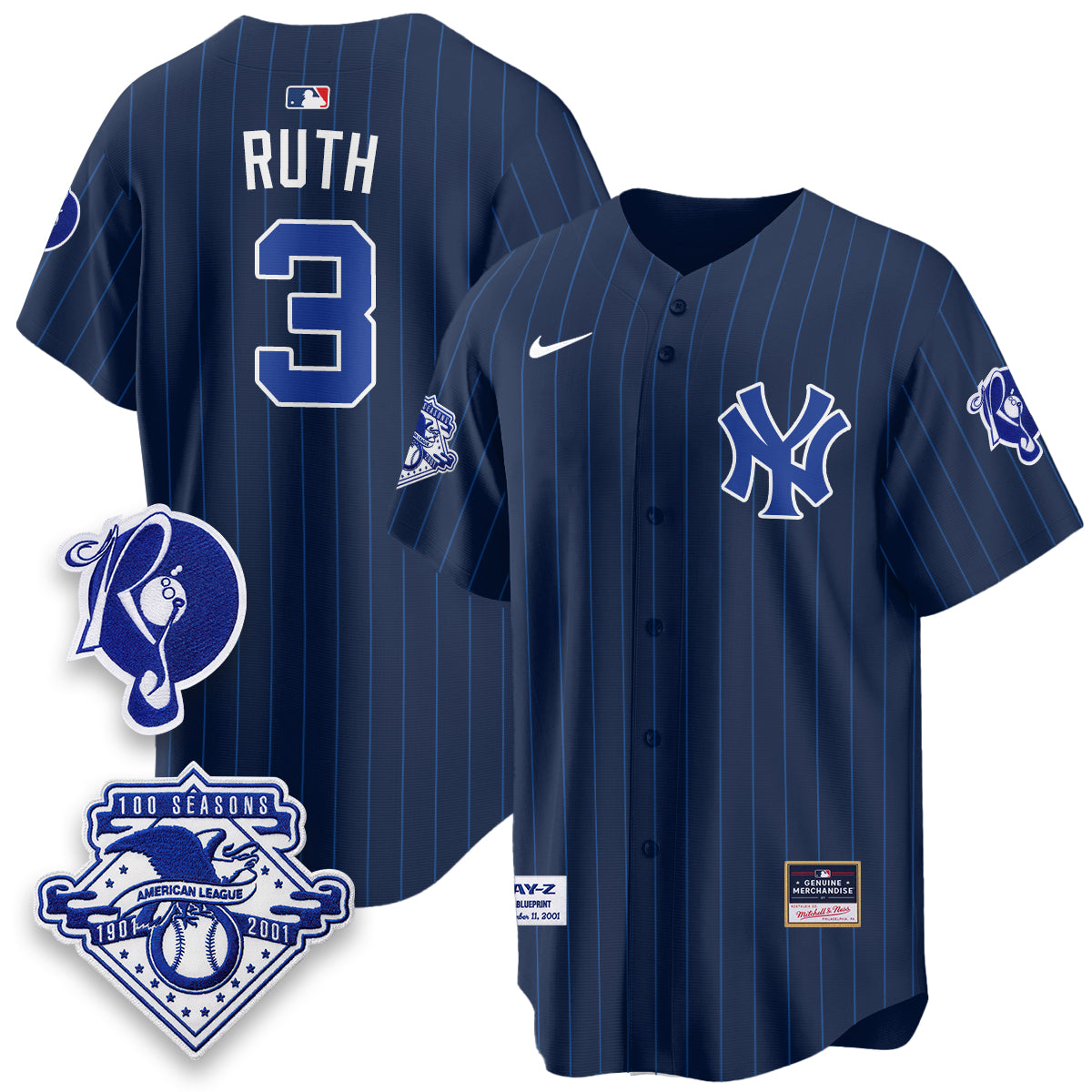 New York Yankees x Jay Z Edition Vapor Jersey - Stitched