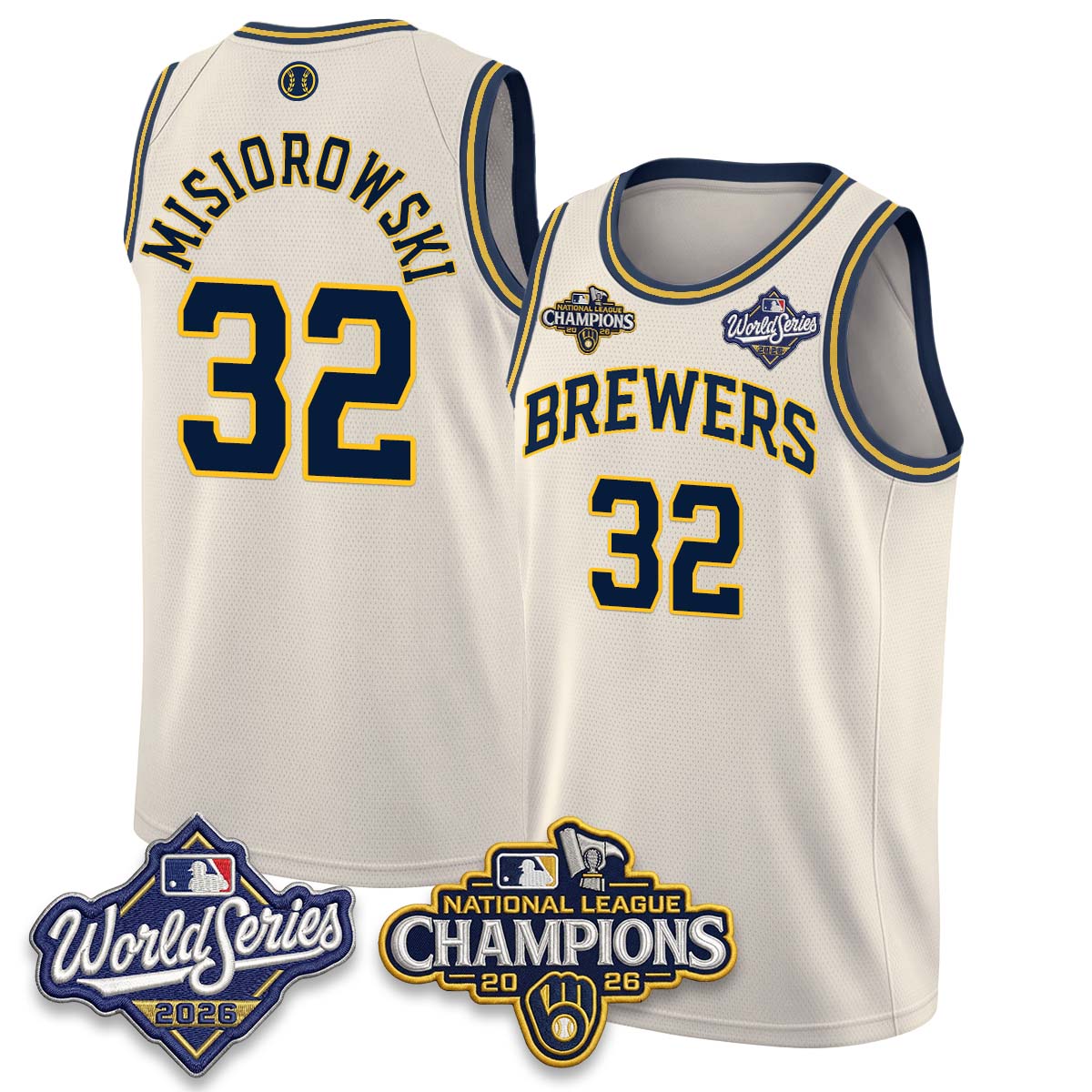 MIL 2026 NL Champions Basketball Jersey - Stitched