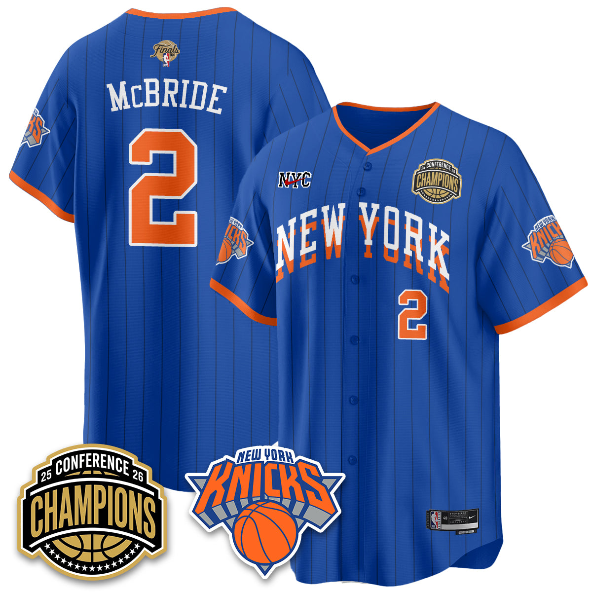 New York Knicks 2026 NBA Finals Vapor City Edition Jersey V2- Stitched