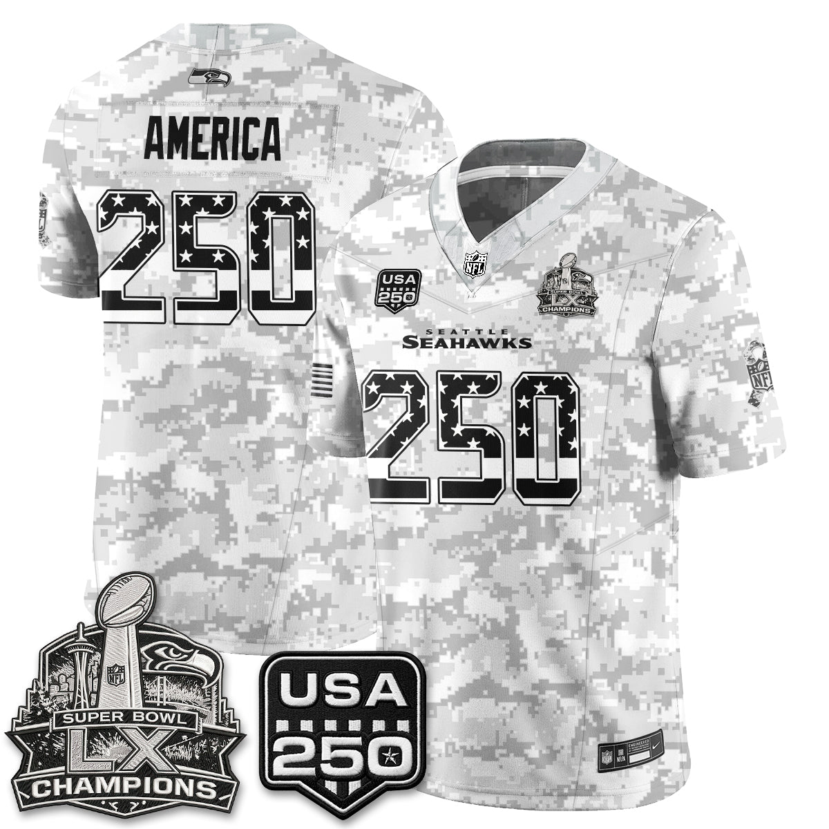 Seattle Seahawks 2026 Salute to Service Edition Vapor Jersey - Stitched