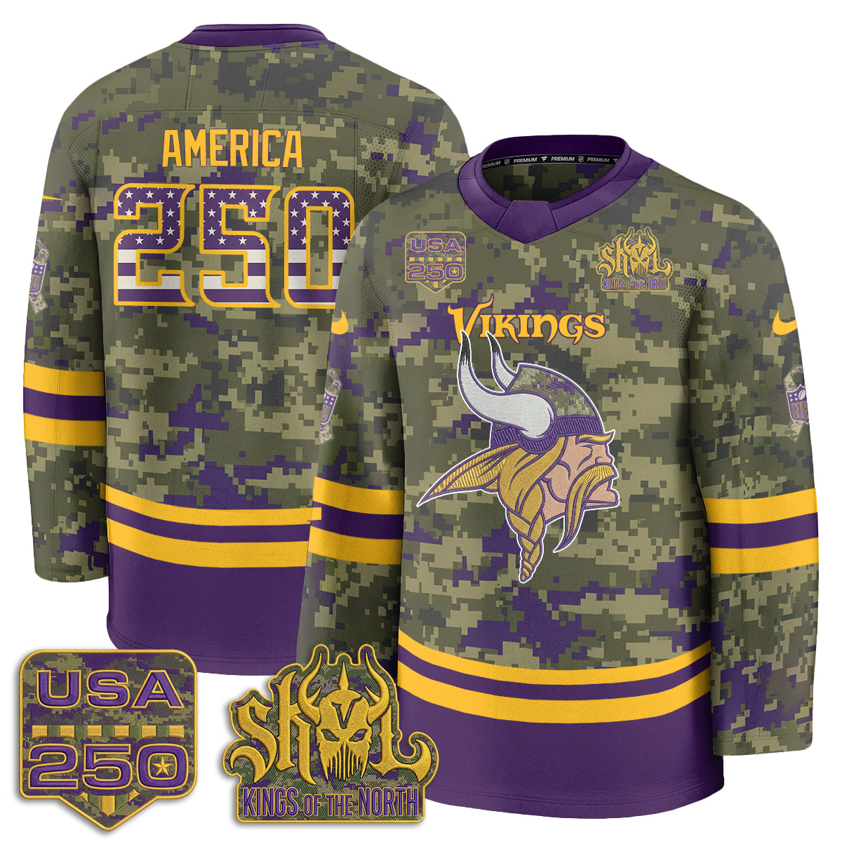 MIN 2026 Salute To Service Edition Hockey Jersey - Printed