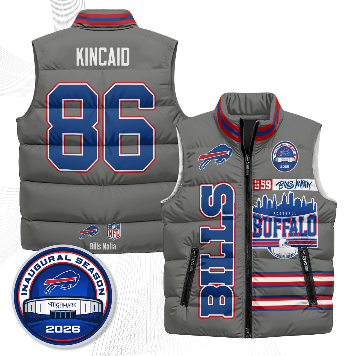 BUF "Mafia" Edition Puffer Vest - Printed