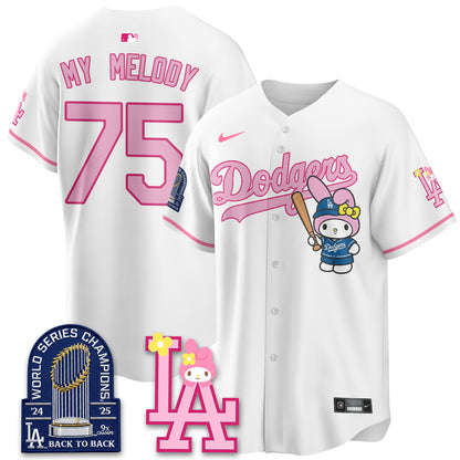 Los Angeles Dodgers My Melody Edition Vapor Jersey - Stitched