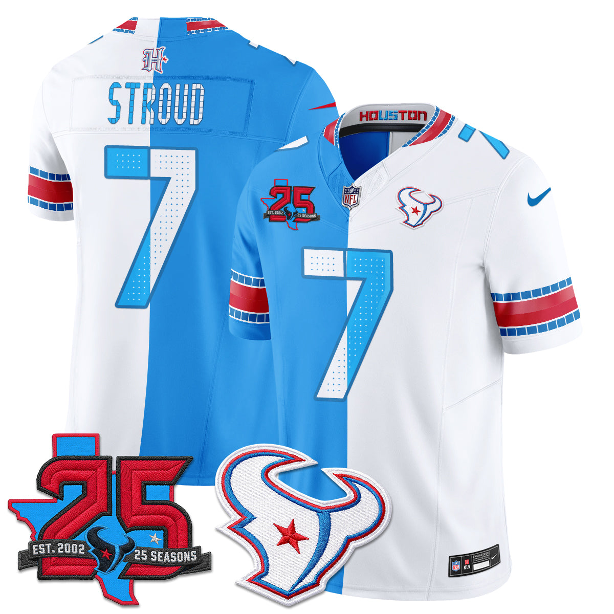 HOU 2026 Rivalries Split Vapor Jersey - Stitched