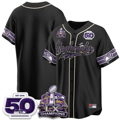 Seattle Seahawks 2026 Nightmare Edition Vapor Baseball Jersey - Stitched