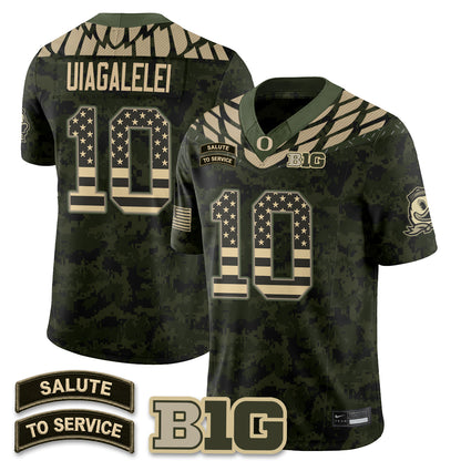 Oregon Ducks 2026 Salute to Service Vapor Jersey - Stitched