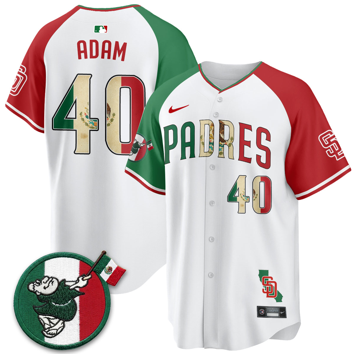 San Diego Padres Mexico Style Vapor Jersey - Stitched