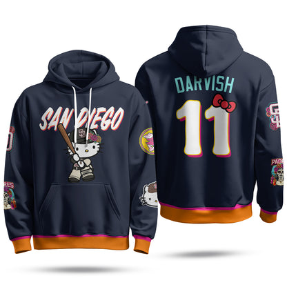 San Diego Padres x Meow KT Hoodie - Stitched