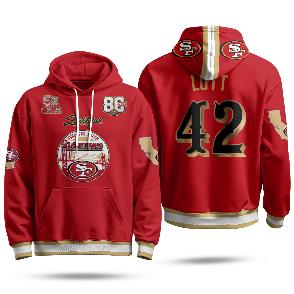 SF Faithful to The Bay Fleece Hoodie - Printed