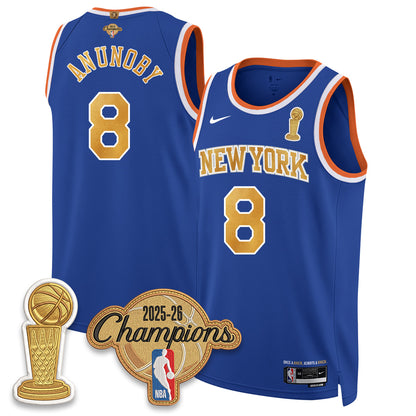 New York Knicks Champions Night Vapor Jersey - Stitched