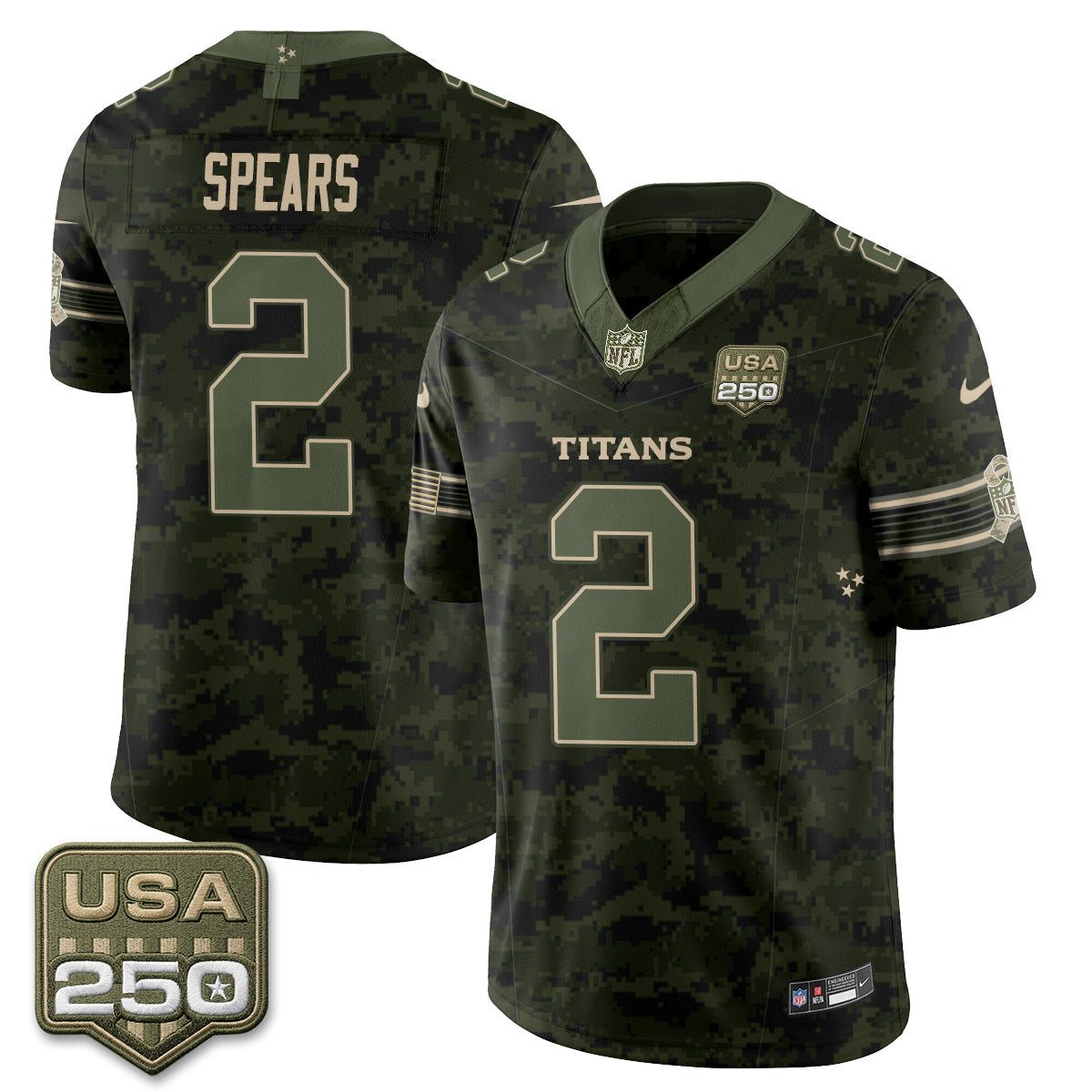 Tennessee Titans 2026 Salute to Service Edition Vapor Jersey - Stitched