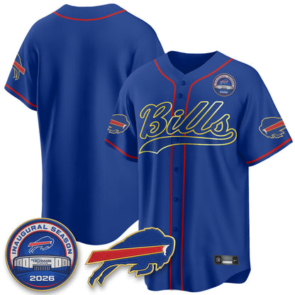 Buffalo Bills 2026 Gold Trim Baseball Edition Vapor Jersey - Stitched