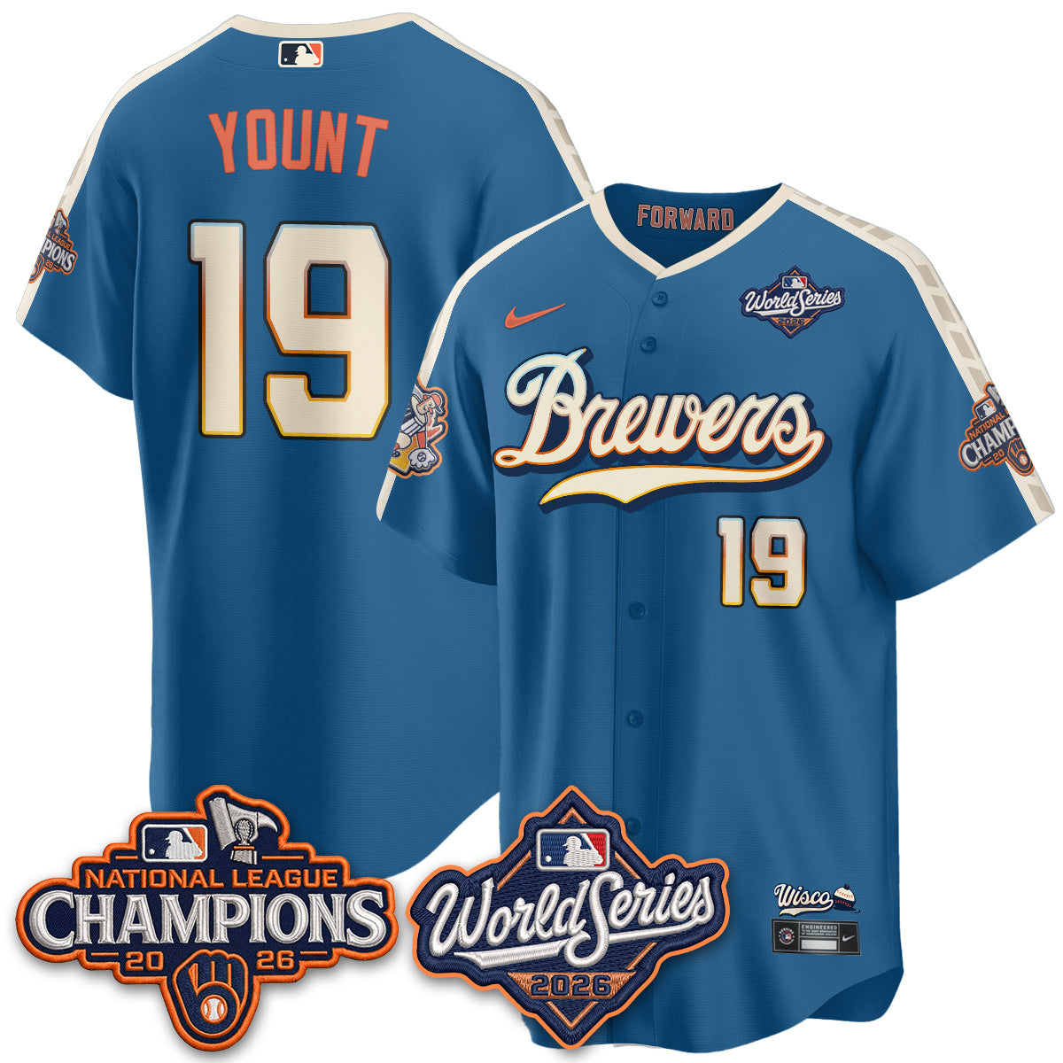 MIL 2026 NL Champions City Connect Vapor Jersey - Stitched