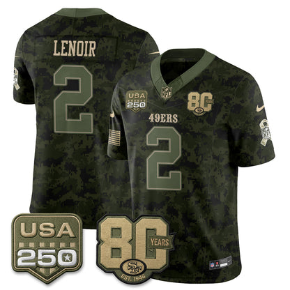 San Francisco 49ers 2026 Salute to Service Edition Vapor Jersey - Stitched