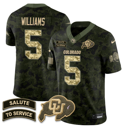 Colorado Buffaloes 2026 Salute to Service Vapor Jersey - Stitched