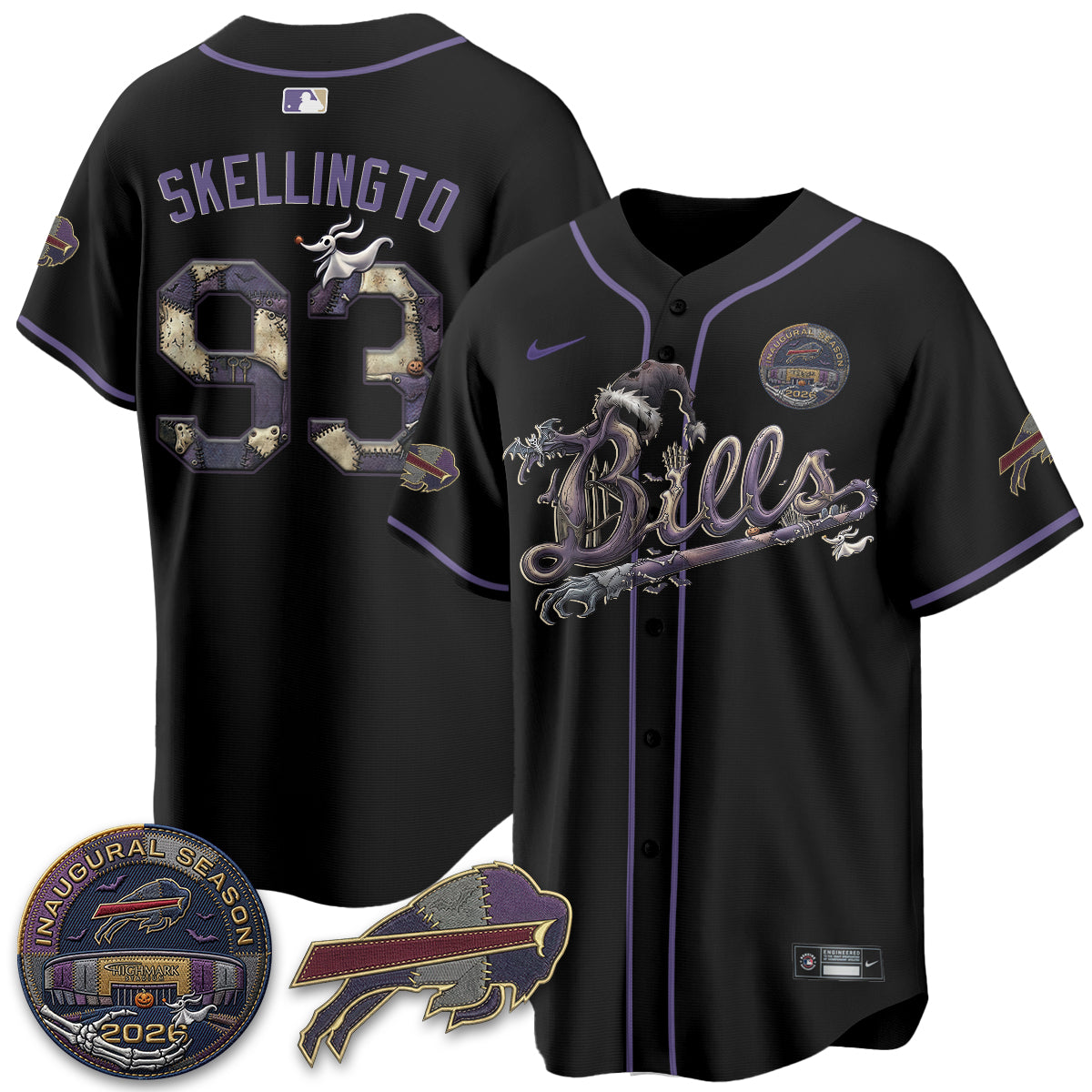 BUF 2026 Nightmare Edition Vapor Baseball Jersey - Stitched