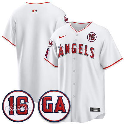LAA Garret Anderson Tribute Patch Vapor Premier Limited Jersey - All Stitched