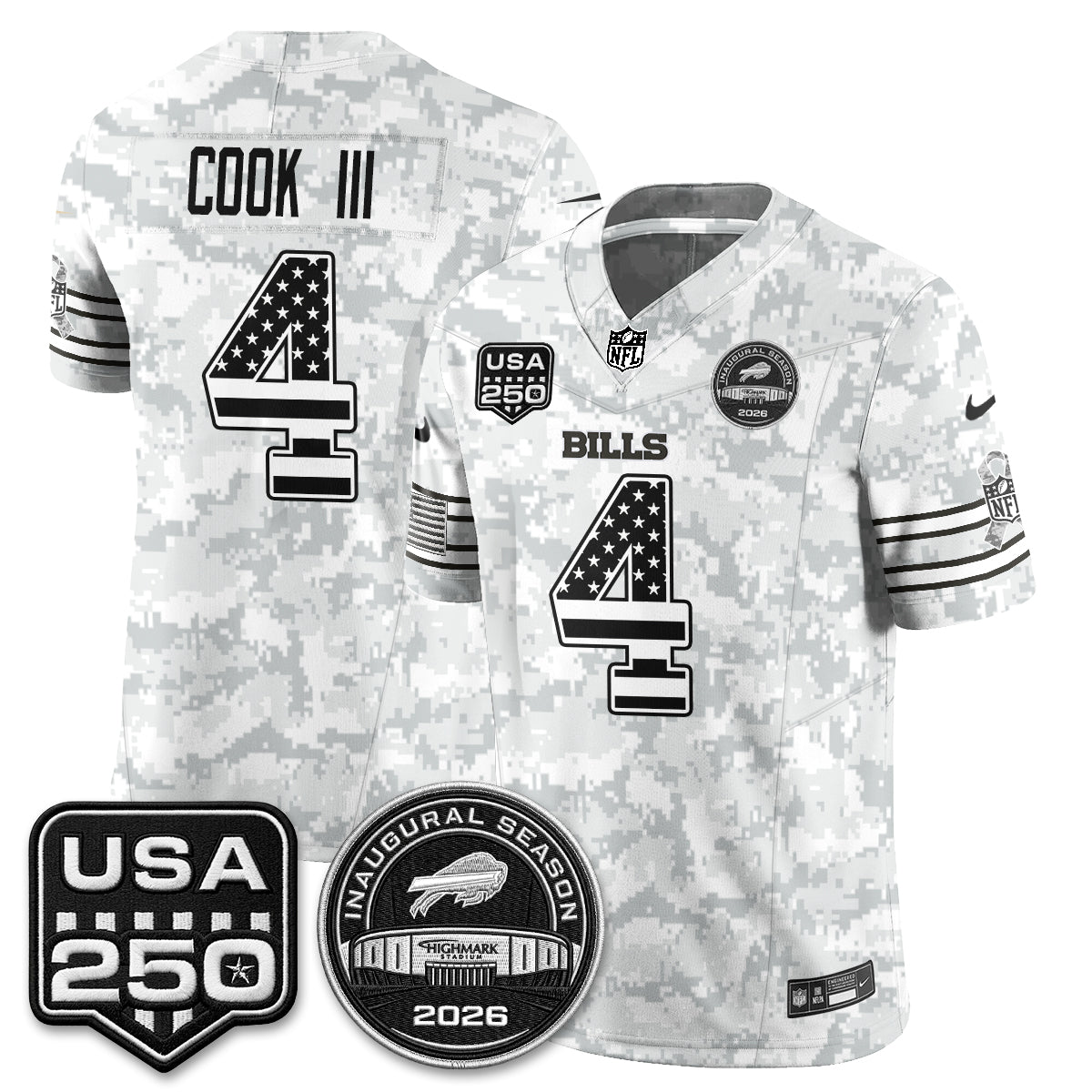 BUF 2026 Salute to Service Edition Vapor Jersey - Stitched