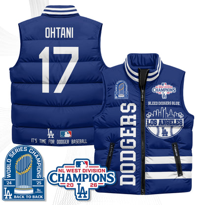 LAD "Bleed Blue" Puffer Vest - Printed