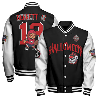 GB x Killer Doll Horror Movie Halloween 2026 Edition Baseball Jacket - Printed