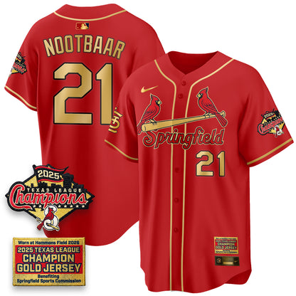 STL Springfield's Championship Gold Limited Jerseys - Stitched