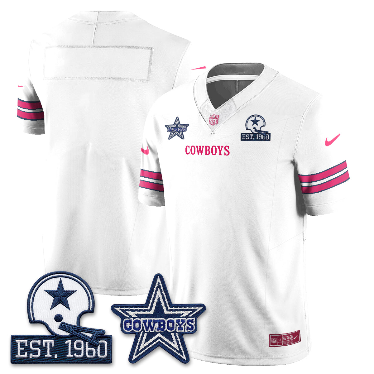 DAL Breast Cancer Awareness Edition Vapor Jersey - Stitched