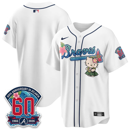 Atlanta Braves x Meow Aloha Spirit Vapor Jersey - Stitched
