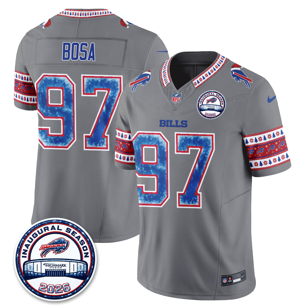 Buffalo Bills Xmas Edition Vapor Jersey - Stitched