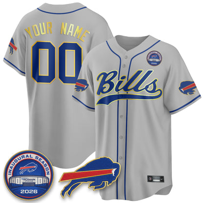 Buffalo Bills 2026 Gold Trim Baseball Edition Vapor Custom Jersey - Stitched