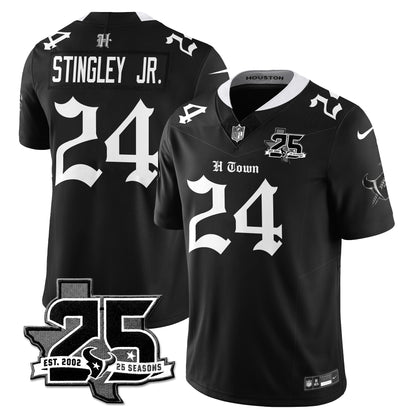 HOU 25th Seasons in 2026 Gothic Vapor Gold Edition Limited Jersey - All Stitched