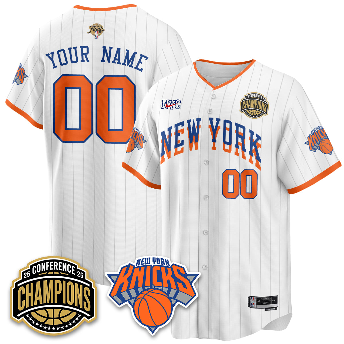 New York Knicks 2026 NBA Finals Vapor City Edition Custom Jersey V2- Stitched