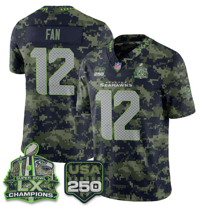 Seattle Seahawks 2026 Salute to Service Edition Vapor Jersey - Stitched