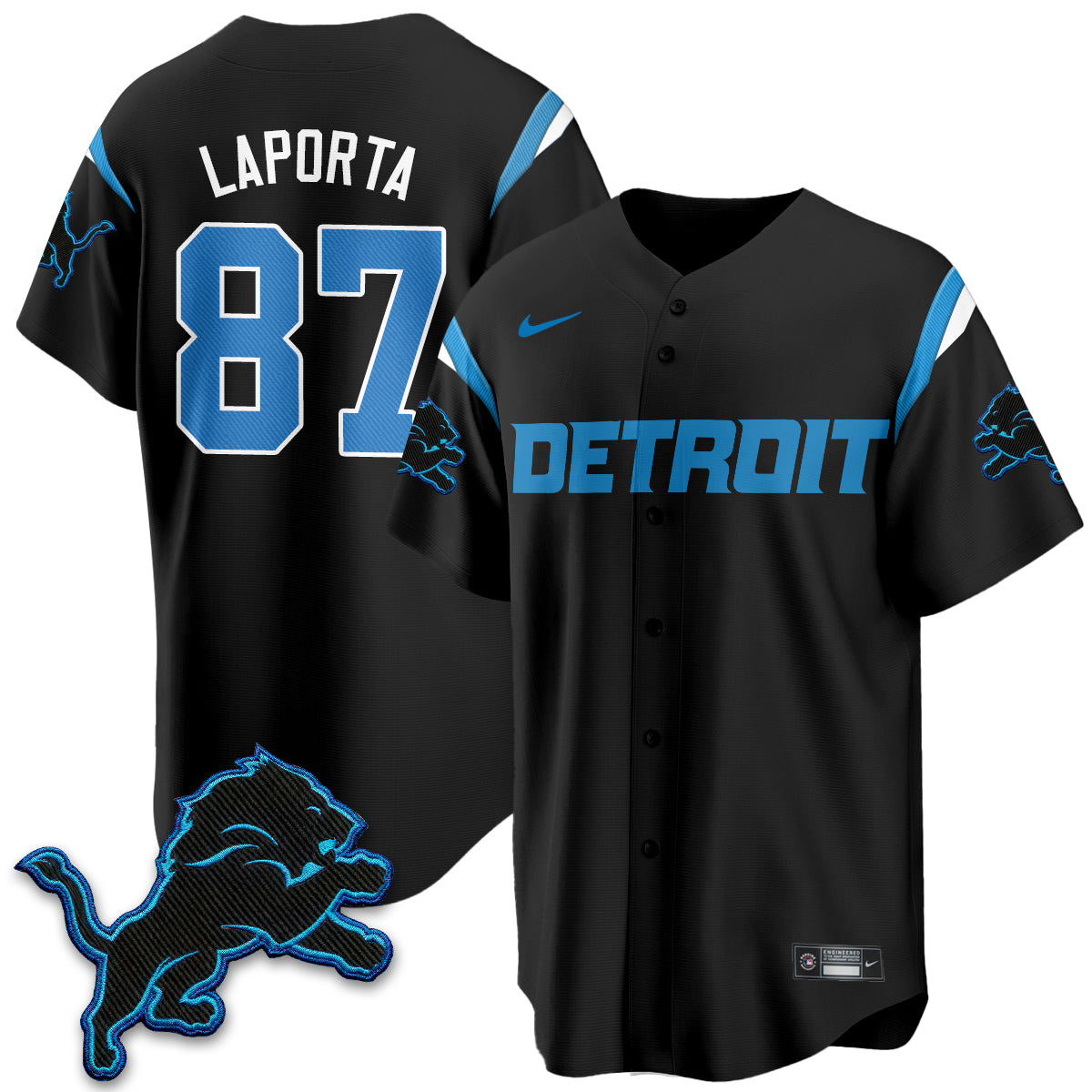 Detroit Lions 2026 Rivalries Baseball Vapor Jersey - Stitched