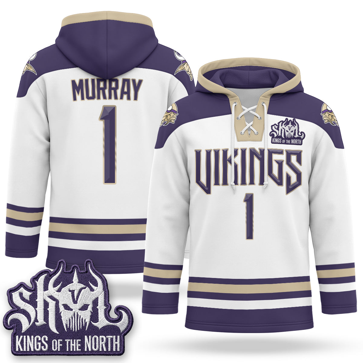 Minnesota Vikings 2026 Rivalries Fleece-Lined Hockey Hoodie - Stitched