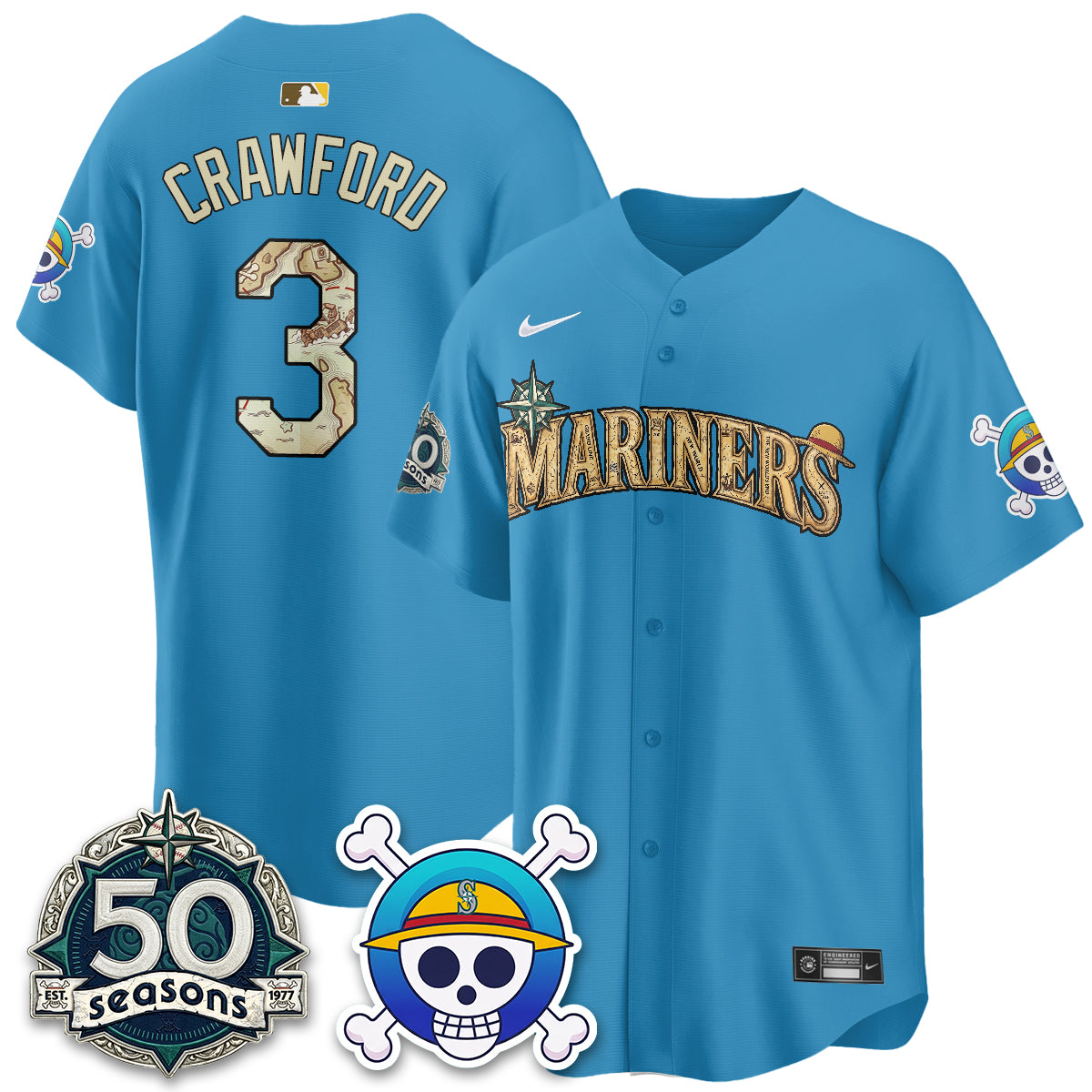 Seattle Mariners OP Japanese Cartoon Vapor Limited Jersey - Printed