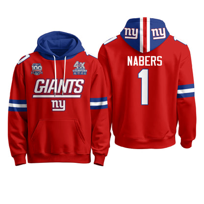 New York Giants 4X Champs S.Bowl Hoodie - Stitched