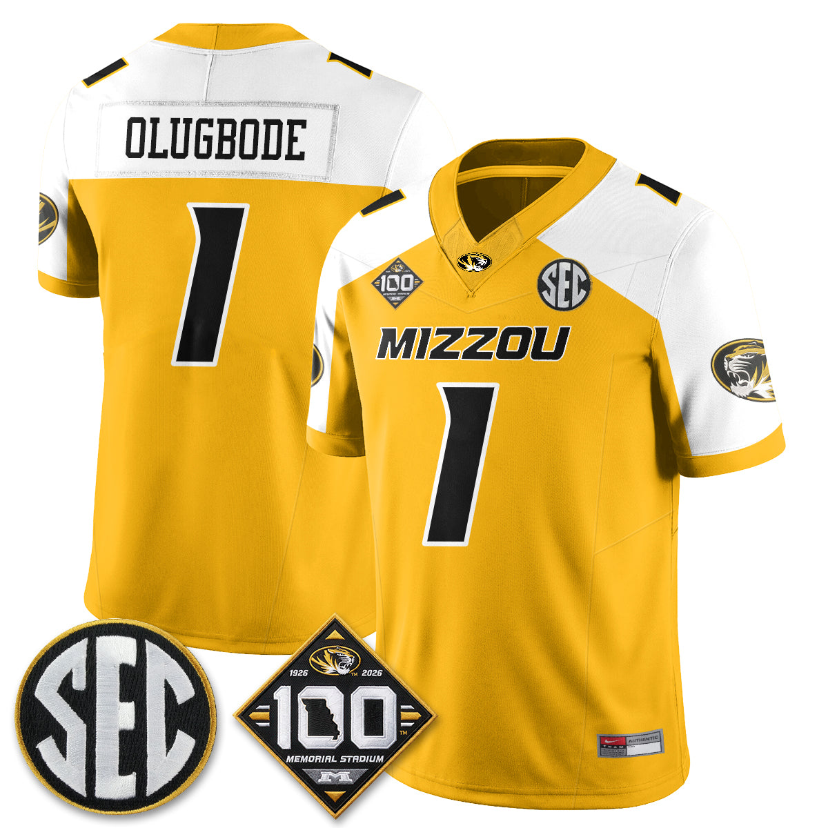 MIZZ 100th Anniversary of Memorial Stadium Vapor Jersey - Stitched