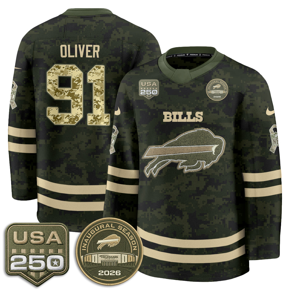 BUF 2026 Salute To Service Edition Hockey Jersey - Printed