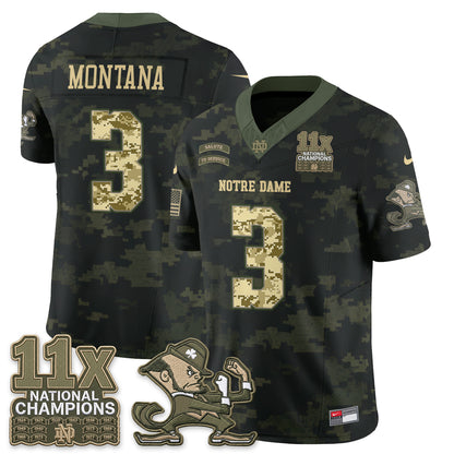 Notre Dame Fighting Irish 2026 Salute to Service Vapor Jersey - Stitched