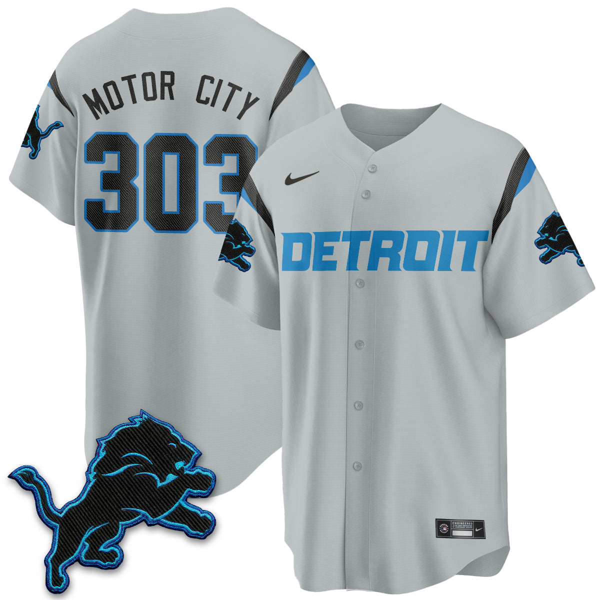 Detroit Lions 2026 Rivalries Baseball Vapor Jersey - Stitched