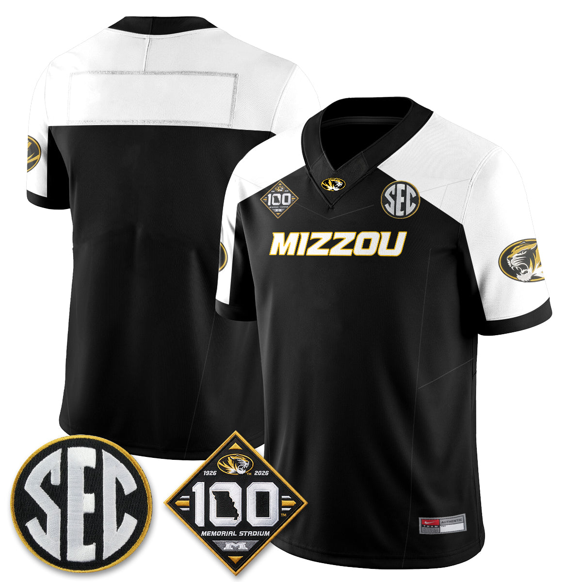 MIZZ 100th Anniversary of Memorial Stadium Vapor Jersey - Stitched