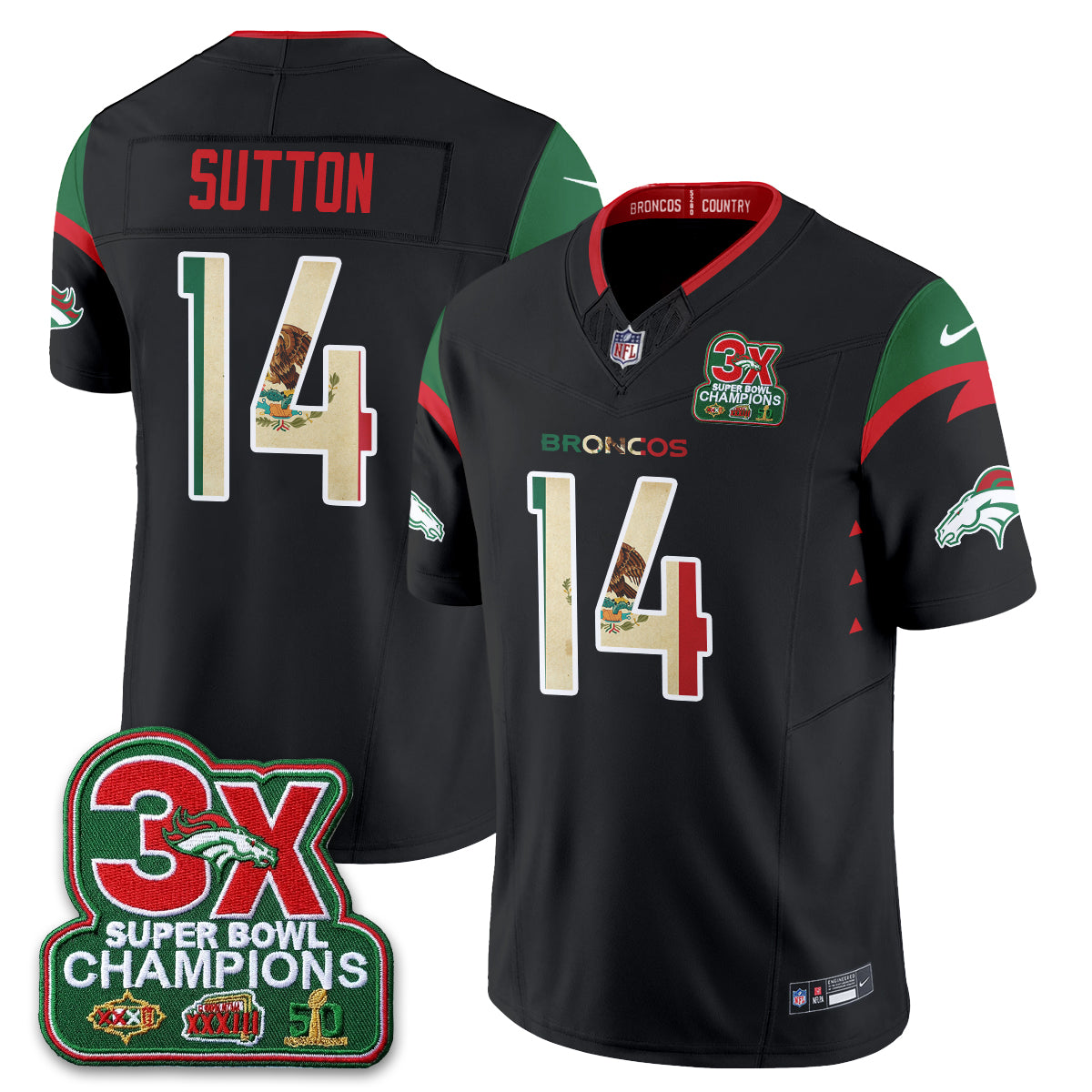 DEN Mexico Edition Vapor Jersey - Stitched