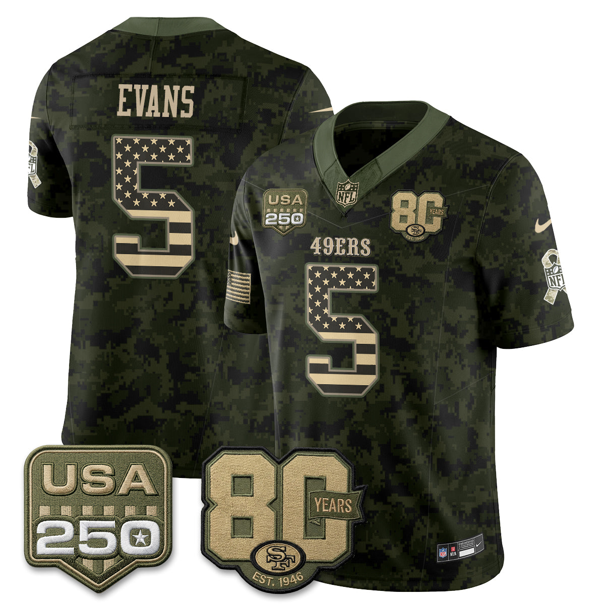 San Francisco 49ers 2026 Salute to Service Edition Vapor Jersey - Stitched