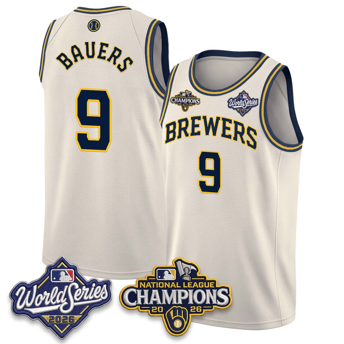 MIL 2026 NL Champions Basketball Jersey - Stitched