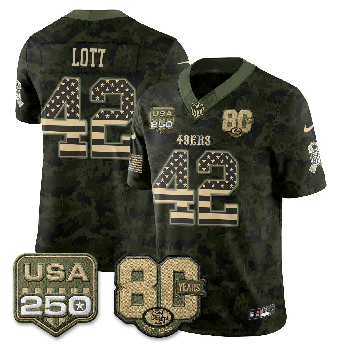 San Francisco 49ers 2026 Salute to Service Edition Vapor Jersey - Stitched